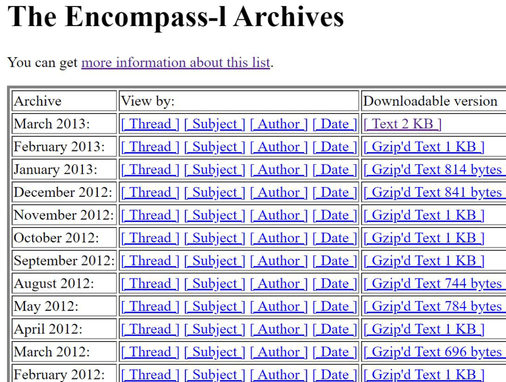 Image of Encompass-L Archives