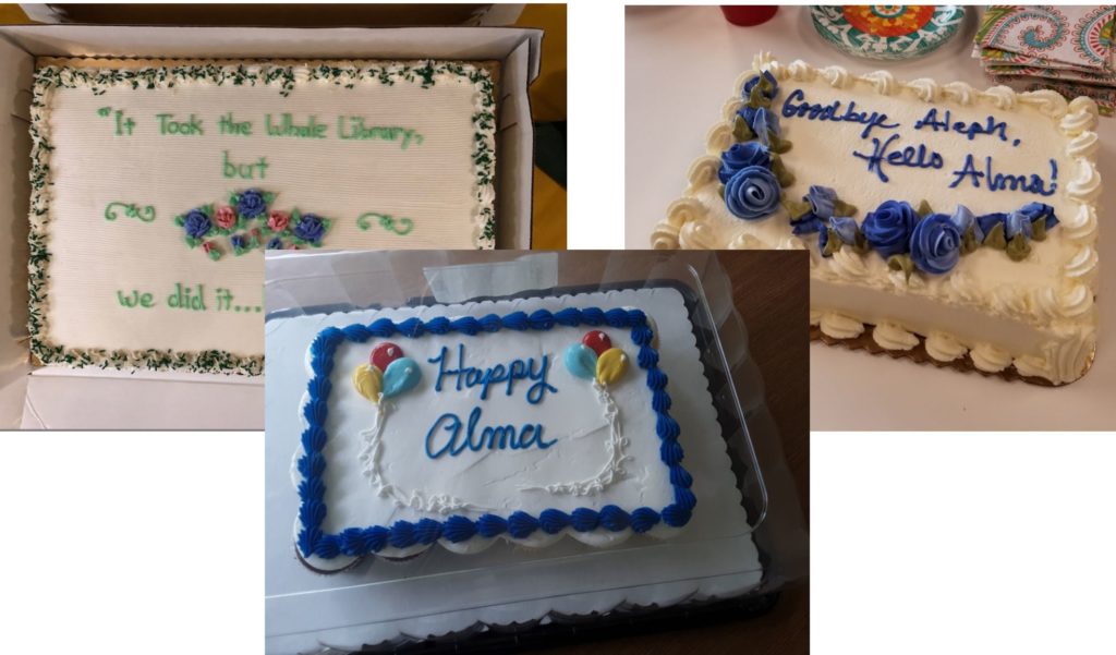 June 2019 – Library Cutover from ALEPH to ALMA and Primo